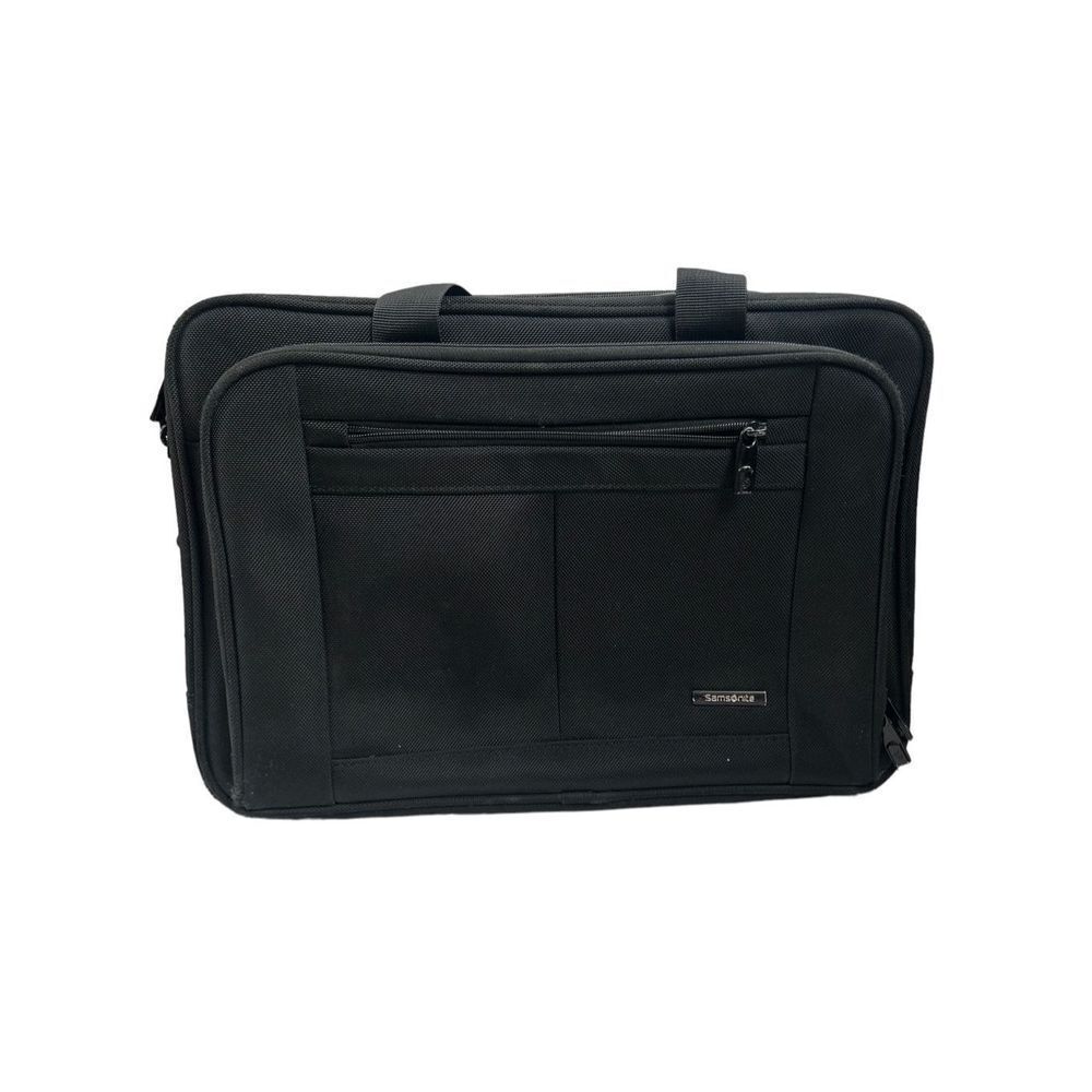 Samsonite black laptop bag with four pockets - lots of storage -